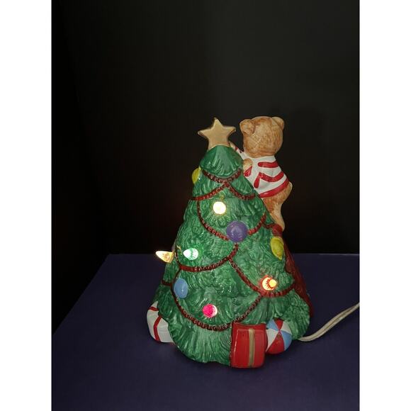 JSNY Vintage Ceramic Night Before Christmas Lighted Tree - Picture 4 of 7